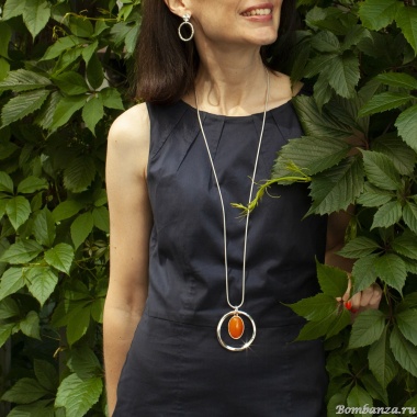 Колье Fiore Luna, ORANGE OPAL